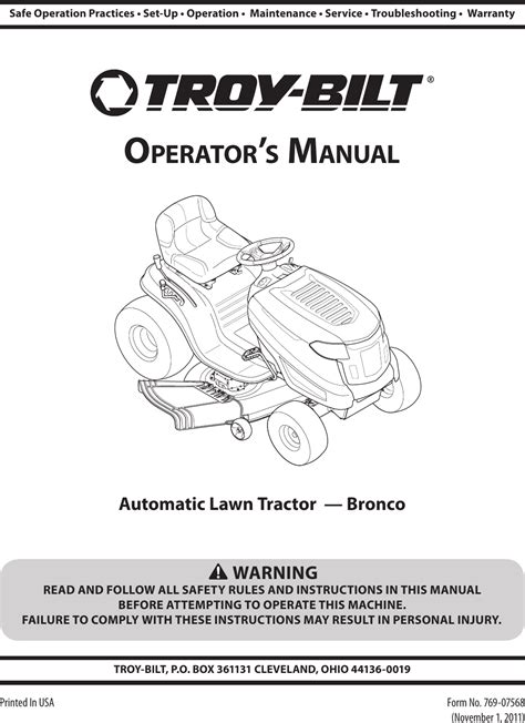 bronco skid steer manual|troy bilt bronco tractor manual.